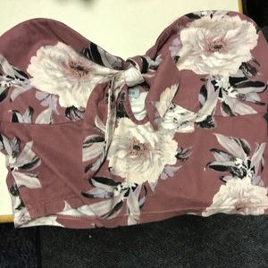 strapless crop top